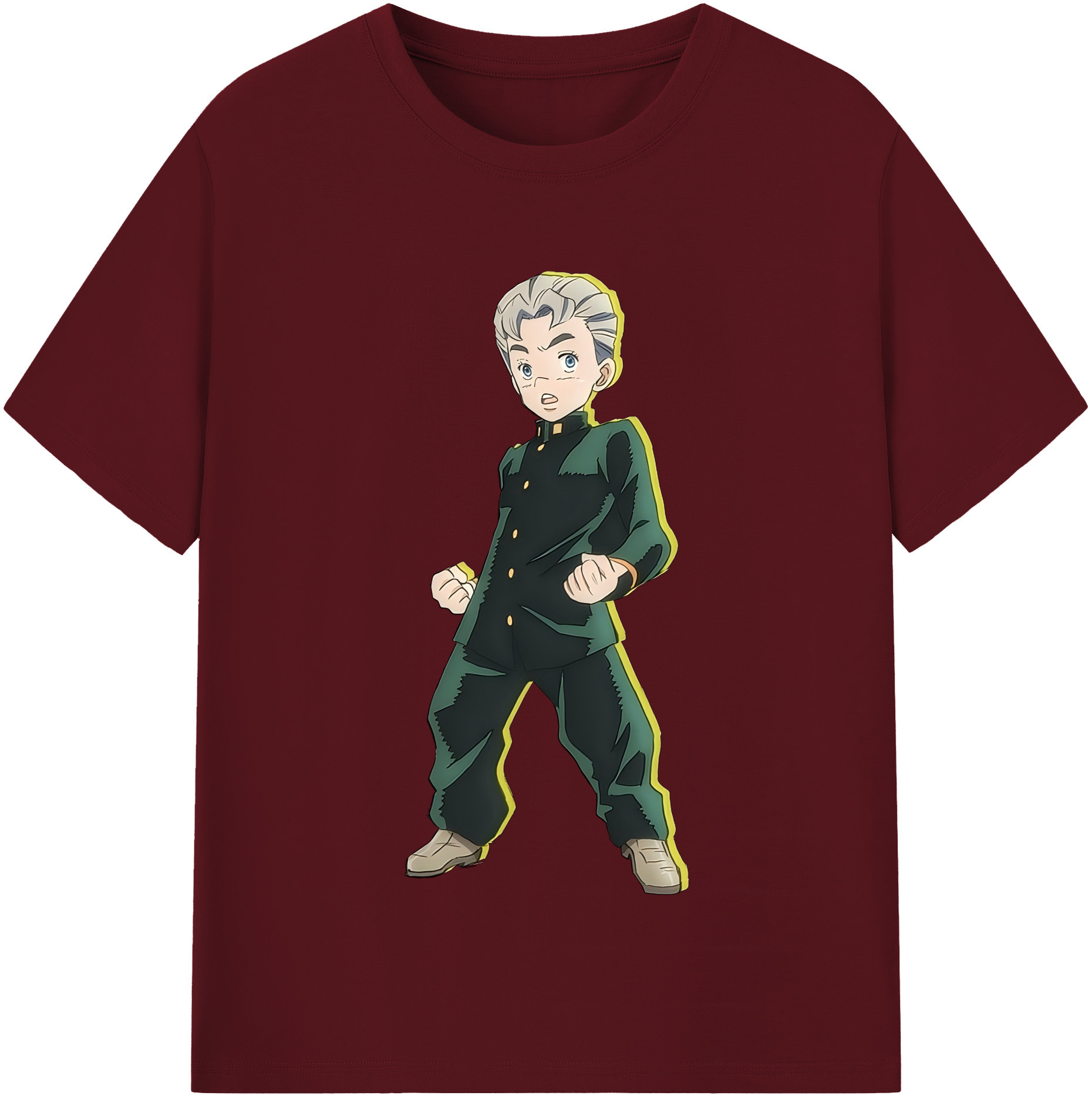 （画像用） ジョジョの奇妙な冒険 広瀨康一 JoJo's Bizarre Adventure Hirose Koichi 綿100％半袖Tシャツ（フロントプリント）